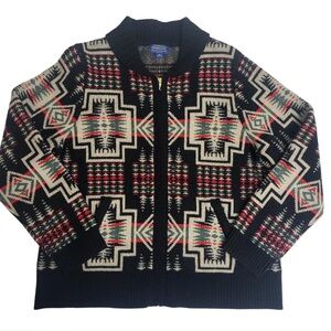 Women’s Pendleton Harding Zip Cardigan Size XL EUC Aztec Wool